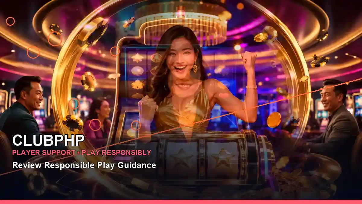 CLUBPHP casino reels and bonus games arranged in a centred layout for Philippine players
