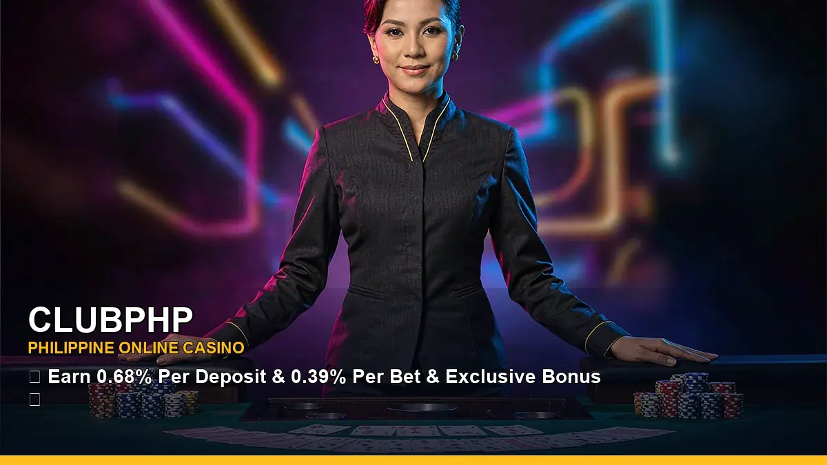 CLUBPHP live casino table games shown in a detailed Philippine casino interface composition